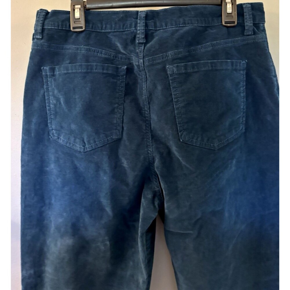 Gloria Vanderbilt Corduroy Pants Womens Straight Leg Turquoise Size 14 - Picture 6 of 7